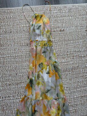 Zara floral maxi dress